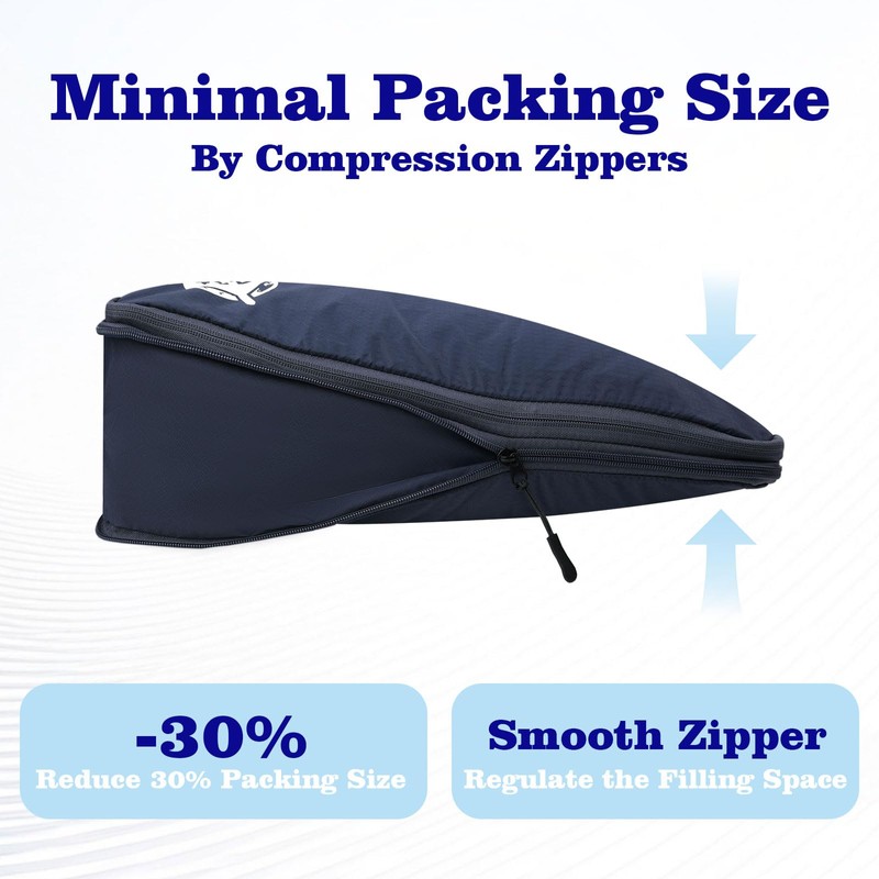 CANBOX Compression Packing Cubes Ultralight Expandable Suitcase Organiser Bags