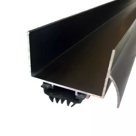 KC Hardware U Shaped Aluminum Door Bottom Sweep with Door Drip Cap, Weather Stripping Doo...