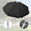 AMMSUN 6FT Portable Outdoor Picnic Beach Umbrella with Tilt Function,