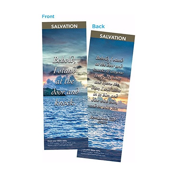Christian Bookmark with Bible Verse, Pack of 25, Salvation Themed,