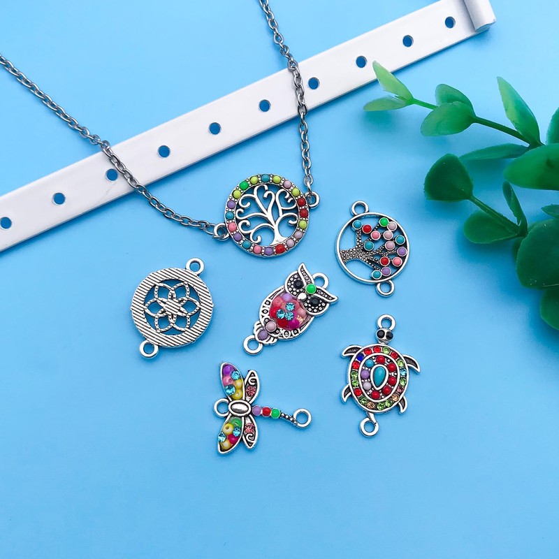 Youdiyla 36pcs Alloy enamel double hanging ethnic style set series