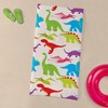 CafePress Cool Colorful Kids Dinosaur Pattern 30"x60" Absorbent, Soft Beach