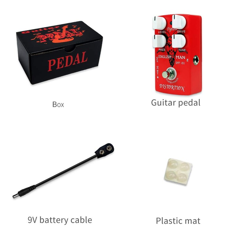 pigtone Pedal de efectos de guitarra PP-24 Classic Distortion analógico