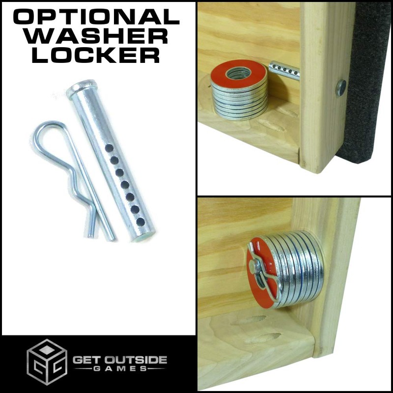 Premium 1 Hole Washer Toss Game Boards (Blue Carpet, 18x18