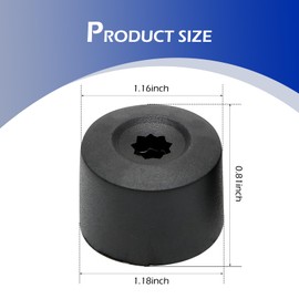 Dogary 21 PCS Car Lug Nut Covers, 17mm Wheel Lug Nut Caps, with Removal Tool, Wheel Bolt Cover Dismantle Replacement 1K0601173, Compatible with VW, Jetta, Beetle, Passat, GTI, CC (Black)