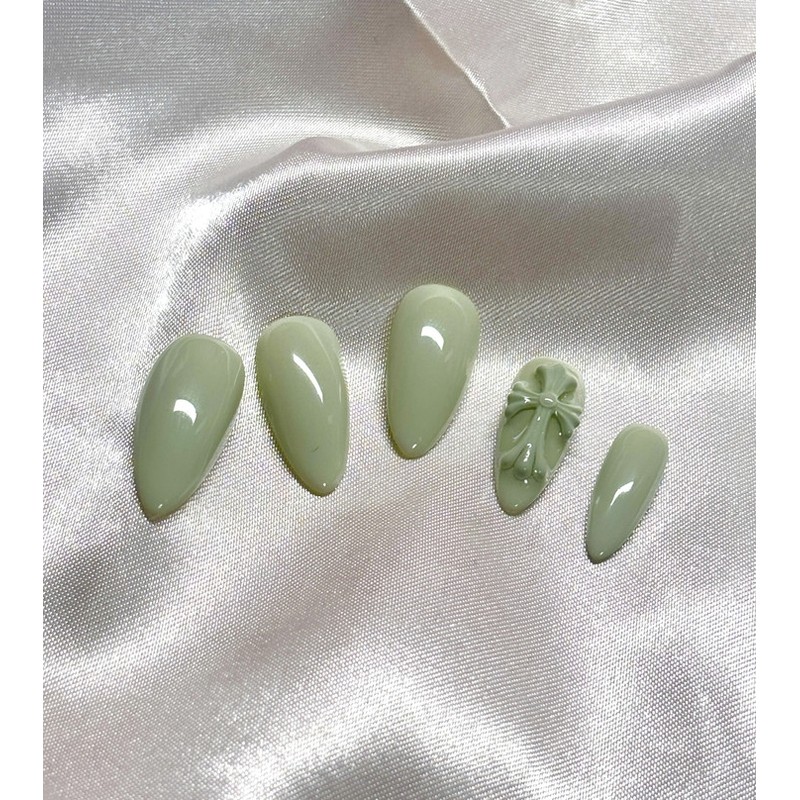 Cross Nail Tips - Short Almond / 십자가 네일팁 -