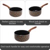 IMUSA 2 Quarts Talavera Nonstick Saucepan with Wood Look Handle,