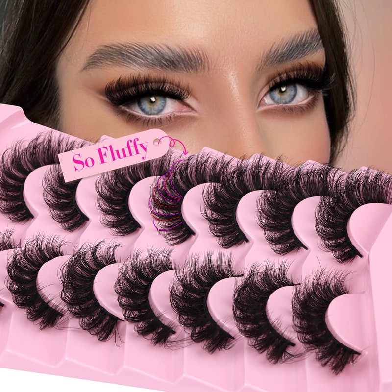 JIMIRE D Curl Faux Mink Lashes Fluffy Cat Eye 20MM