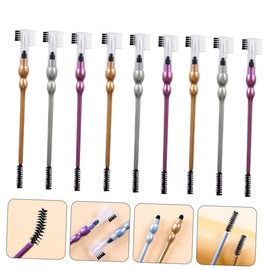 Baluue 9pcs Dual-ended Brow Comb and Eyelash Brush Multifunctional Makeup Tool for Eyebrows and Lashes Portable Beauty Accessories for Women