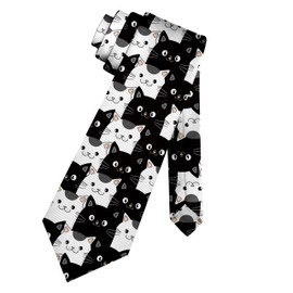 Hiukset Men's Cat Tie Funny Neckties Mens Wedding Tie Formal Party Business Neckties Soft Comfortable Ties for for Birthday, Office, Dating