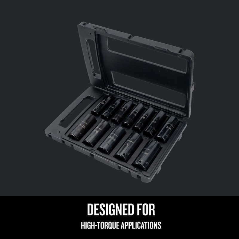 CRAFTSMAN Deep Impact Socket Set, SAE, 1/2-Inch Drive, 12 Pieces