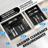 Simple Houseware Expandable Kitchen Drawer Flatware Organizer, Black – Adjustable