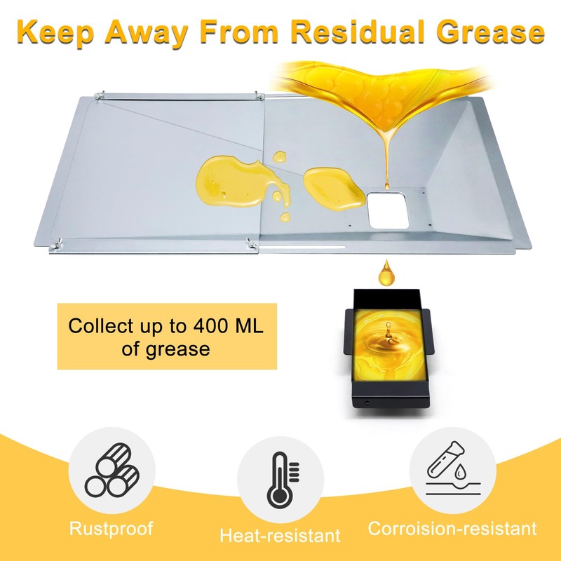 Hipoilk Grill Grease Tray Replacement for Nexgrill 720-0882A Evolution Infrared