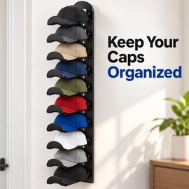 Wall-Mounted Baseball Cap Organizer – Multi-Layer ABS Hat Rack for Space-Saving Storage