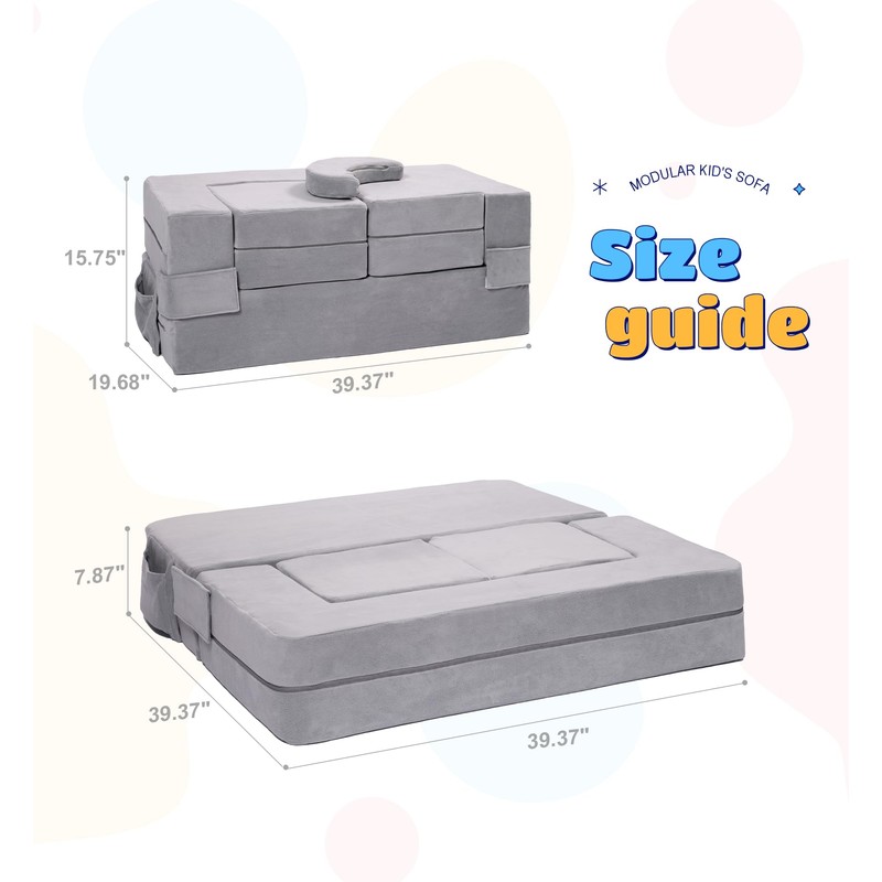 Elftopia Modular Kids Sofa,Toddler Couch Foam Armchair for Kids, Children