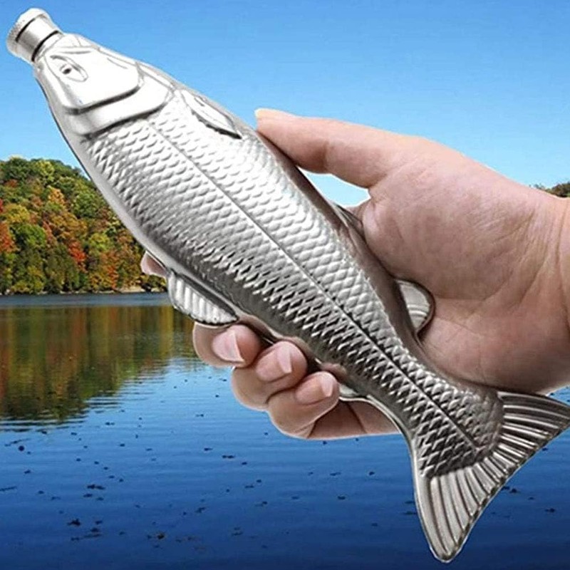 Dytabepl Set of 2 Fish Shape Hip Bottle 5 oz