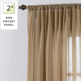 Smart Sheer Insulating 95" 1 single Window Curtain Panel - Taupe