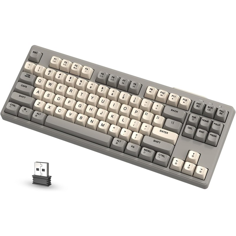 ATTACK SHARK M87 80 Teclado Inalámbrico para Juegos,87 Teclas Rainbow