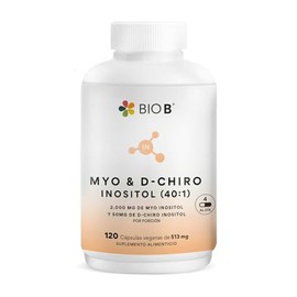 BIO B Myo & D-Chiro Inositol Ratio 40:1 | 2,000mg Myo+50mg D-Chiro |120Cáps