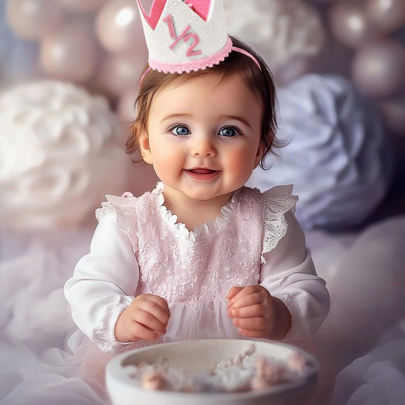 BACH AND BOOZY Pink Half Birthday Hat Pink 1/2 Birthday