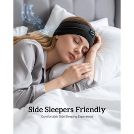 Perytong Sleep Headphones Bluetooth 5.4 Headband, Wireless Sleep Headphones with Ultra-Thin HD Stereo Speakers for Side Sleepers, Soft & Sweat Resistant Sport Headband for Yoga Travel Workout