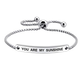 You are My Sunshine Expandable Mantra Cuff Bangle Bracelet Graduation Fashion Jewelry