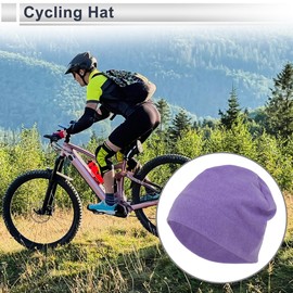 VekAuto Cycling Hat Keep Warm Hard Hat Liner Desmooth Fabric Purple 27x21cm 1 Pcs