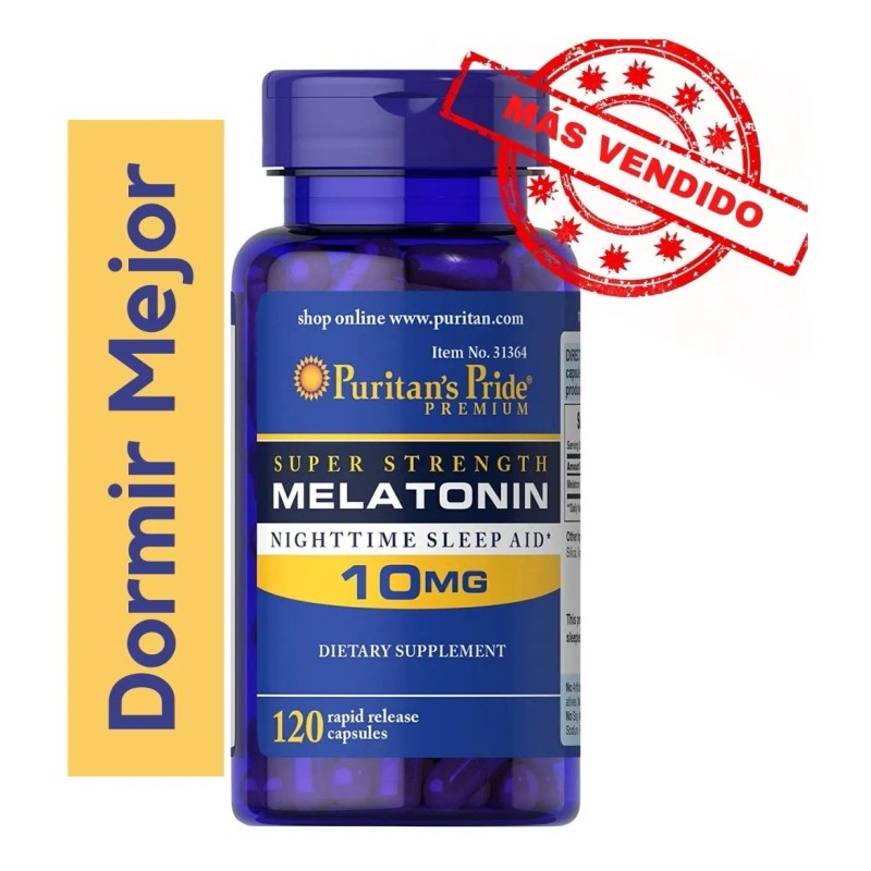 Melatonina 10 mg Rápida Acción | 120 Tabletas Neutras | Sueño