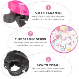 BESPORTBLE Unicorn Bike Bell Cute Loud Crisp Clear Sound Bicycle Bell Safe Cycling Ring Horn Cycling Accessories for Adults Kids Girls Boy