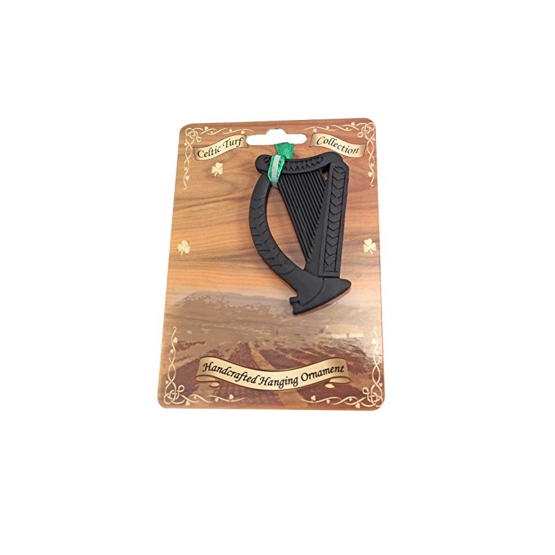 Irish Harp Turf Hanging Ornament