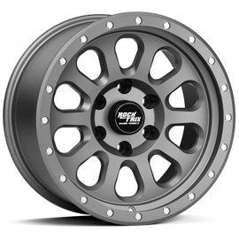 RockTrix RT111 20 inch Wheel Compatible with 2001+ Toyota Tacoma 6x5.5" (6x139.7) Bolt Pattern, 20x9 (+12mm Offset), 106.1mm Bore, Matte Gunmetal, Also fits 2002+ 4Runner, FJ Cruiser, 2022+ Tundra