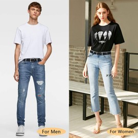 JASGOOD Braided Canvas Stretch Belt Elastic Casual Belt for Men,Women,Junior 1.3 Inch Wide, Black