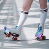 2 protectores de piel sintética para patines de cuatro ruedas