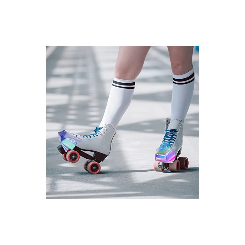 2 protectores de piel sintética para patines de cuatro ruedas