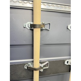 LOADCARE Locking Bearing Shovel Holder Spade Holder Axe Holder Broom Holder Tension Lock Device Holder Garden Pack of 4 60 mm