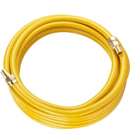 33ft 1/2" Flexible Natural Gas Line Hose, CSST 1/2" Gas Line Corrugated Stainless Steel Tubing Flexible Gas Line 1/2inch Natural Gas Hose Pipe Kit with 2 Male Adapter Fittings (33ft-1/2)