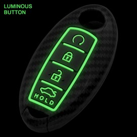 TANGSEN Funda para llave inteligente compatible con Infiniti EX FX X G JX M Q QX Series para Nissan Altima Coupe Armada GTR Maxima Murano Cross CABRIOLET Rogue SENTRA Versa Night-Luminous Red