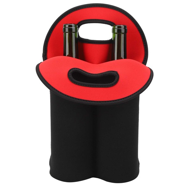 2-Bottle Wine Carrier Tote Bag, Protective and Built Wine Bottle