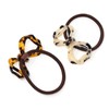 Honbay 2PCS Fashion Acrylic Acetate Bow Elastic Hair Ties Tortoiseshell