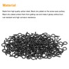 Powlankou 160 Pieces 1 inch Screw Eyes, Black Zinc Plated