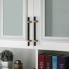 Haliwu 10 Pack Black Cabinet Pulls, Black&Gold Cabinet Handles, Barrel