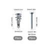 YIXISI 25 Screws & 25 Plasterboard Dowels Metal, Heavy Duty