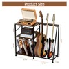 Hosfais Record Player Stand, 3 Tier Guitar Stand for Acoustic,