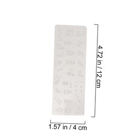 Baluue Manicure Templates Set 6pcs Steel Nail Stamps Diverse Beautiful Patterns