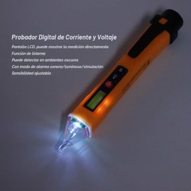 Walfront AC12 1000V Detector de Voltaje Digital Probador de Voltaje sin Contacto Tipo de Bolígrafo Probador de Circuitos Herramienta de Prueba Lintern