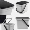 KADAX Waste Bin with Lid and Handle, Plastic Waste Bin,