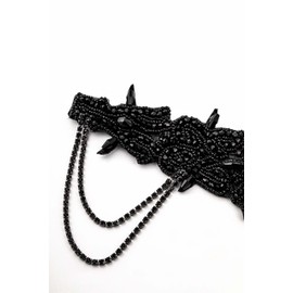 BABEYOND 1920s Flapper Headpiece 20s Accessories Gatsby Accessories Women's Vintage Hair Accessory Black