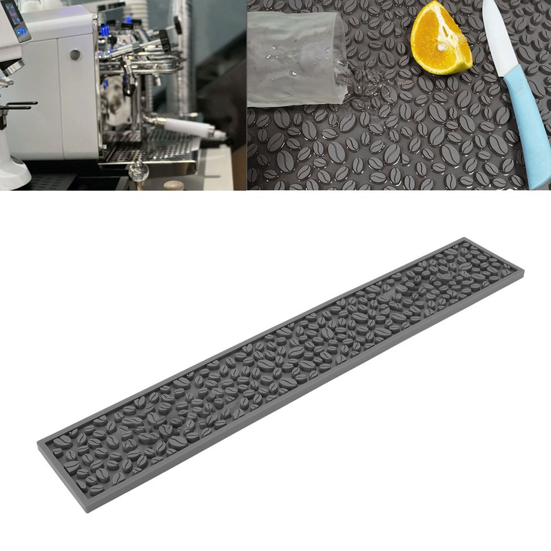 Coffee Bar Mat PVC Silicone Non Slip Rectangular Heat Resistant