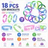 18-Pack LED Light Up Bracelets for Party Favors – Flashing