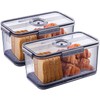 Gifhomfix 2Pcs Bread Box Bread Boxes for Kitchen Counter Airtight,